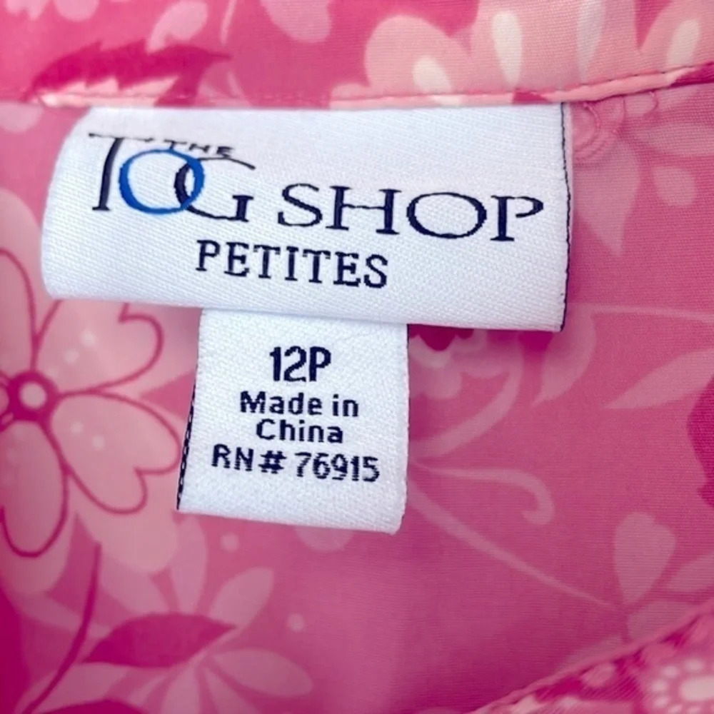 New TOG Shop Petites Pink Button Down Top Size 12 P - Picture 5 of 10